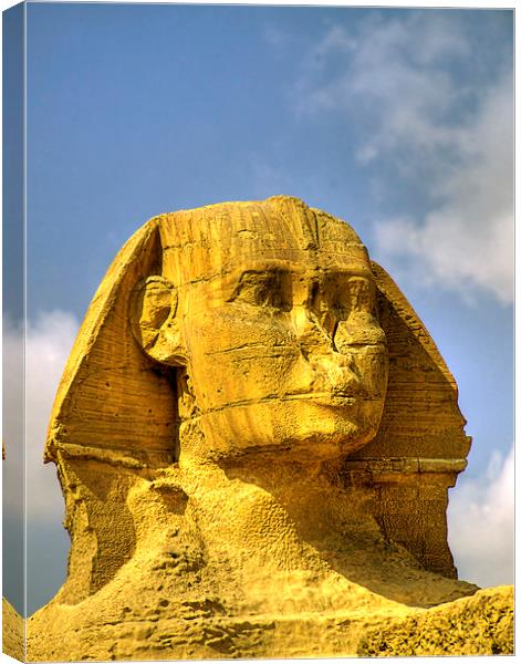 Sphinx head HDR Canvas Print by Antony McAulay