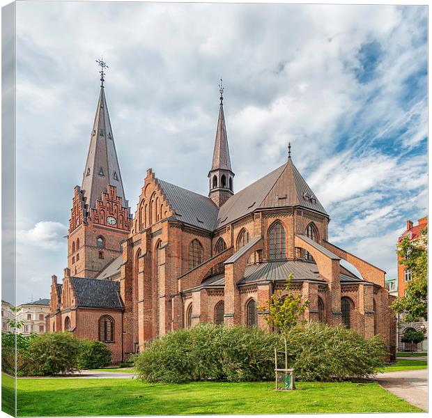 Malmo Saint Petris Church Canvas Print by Antony McAulay