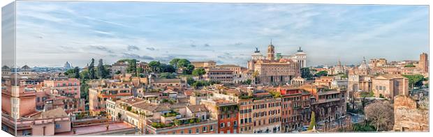Rome Panoramic Cityscape Canvas Print by Antony McAulay