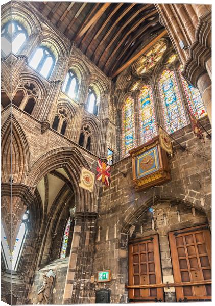 Glasgow Cathedral Interior Canvas Print by Antony McAulay