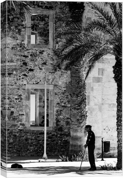 Lerapetra Old Man at Turkish Mosque Canvas Print by Antony McAulay