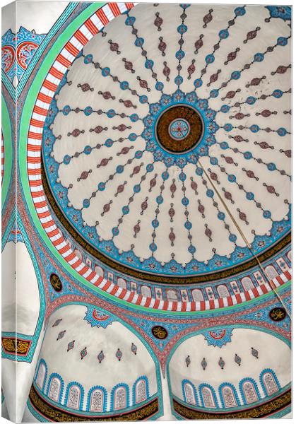 Side Fatith Mosque Ceiling Art Canvas Print by Antony McAulay