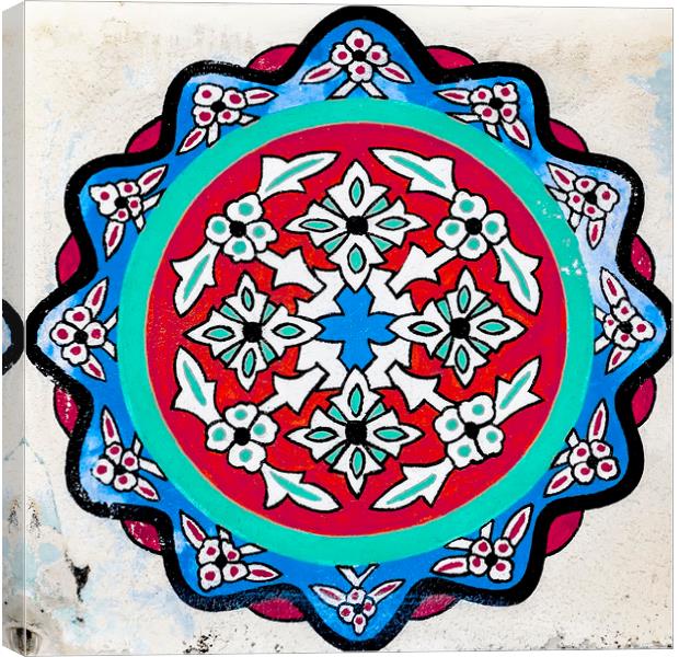 Side Islamic Flower Art Canvas Print by Antony McAulay