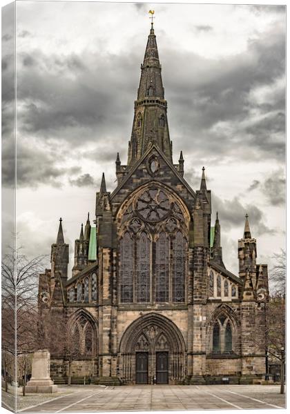 Glasgow Cathedral Front Facade Canvas Print by Antony McAulay