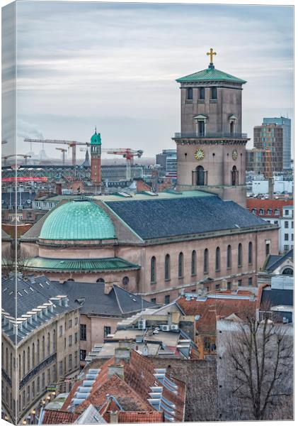 Copenhagen Vor Frue Kirke Canvas Print by Antony McAulay