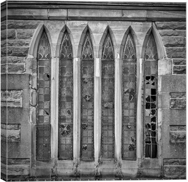 Broken Church Windows Canvas Print by Antony McAulay