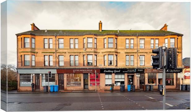 Clydebank Sandstone Tenement Kilbowie Road Canvas Print by Antony McAulay