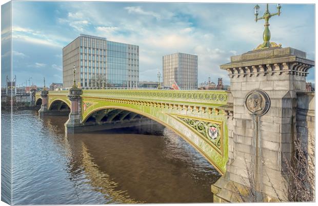 Glasgow Albert Bridge Canvas Print by Antony McAulay