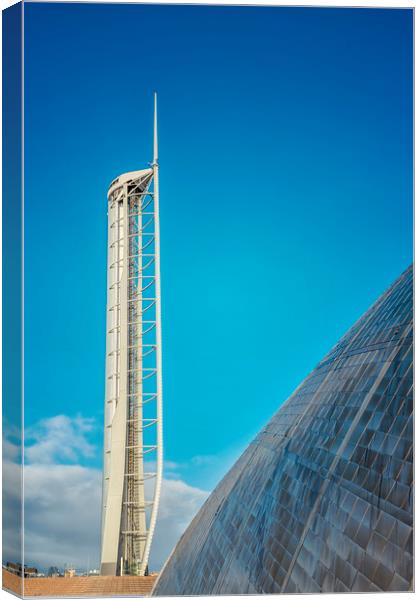 Observation Tower in Glasgow Canvas Print by Antony McAulay