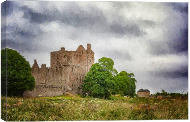 Craigmillar Castle Digital Painting Canvas Print by Antony McAulay