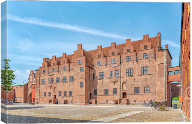 Malmohus Castle Courtyard Canvas Print by Antony McAulay