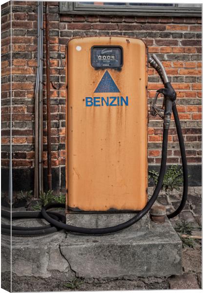 Retro Petrol Pump Canvas Print by Antony McAulay