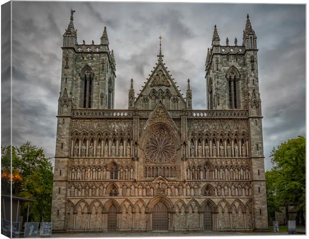 Trondheim Nidaros Cathedral Front Canvas Print by Antony McAulay