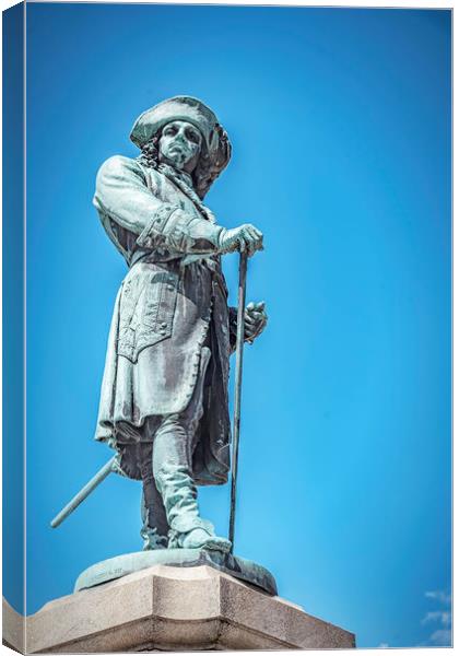 Karlskrona Stotorget Statue Best Angle Canvas Print by Antony McAulay