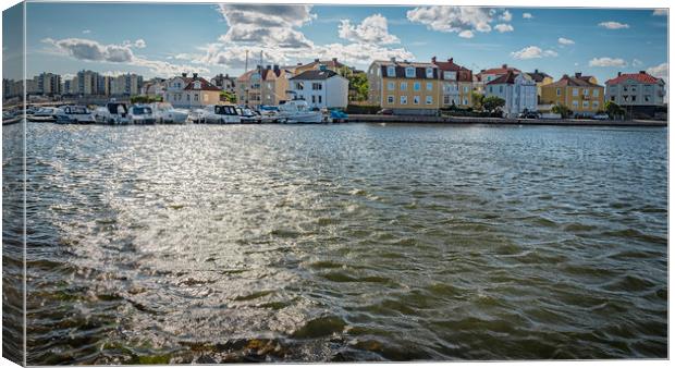 Karlskrona View of Ekholmen Island From the Sea Canvas Print by Antony McAulay