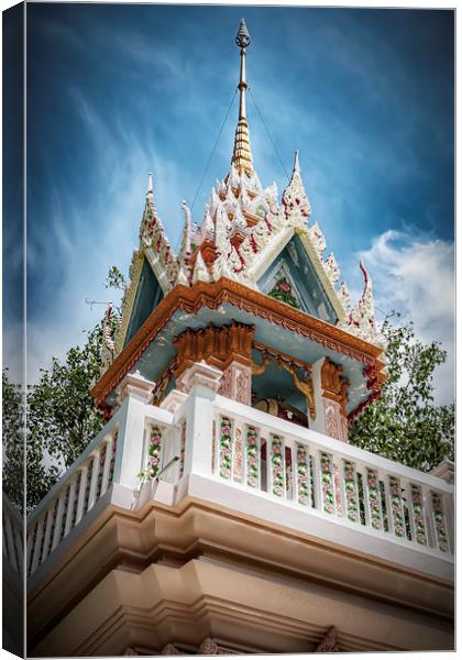 Thailand Hua Hin Chinese Temple Shrine Canvas Print by Antony McAulay