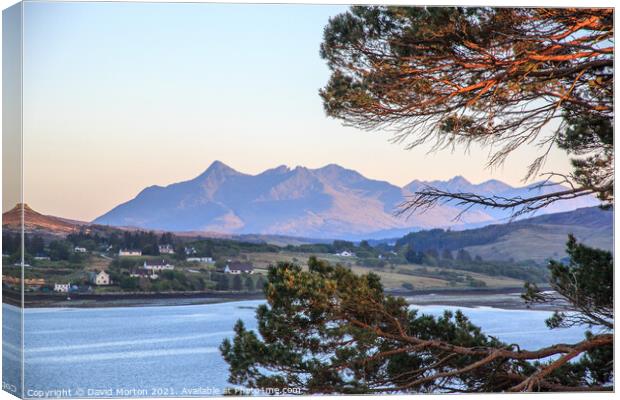 The Cuillins from Portree Canvas Print by David Morton