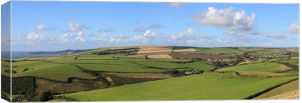  Woolacombe Down from Saunton Down Canvas Print by David Morton