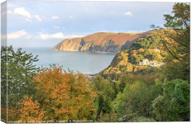Foreland Point from Lynton Canvas Print by David Morton