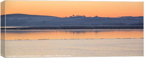 Sunrise over the Taw Estuary Canvas Print by David Morton