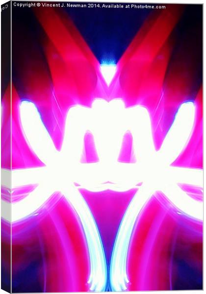 Trying To Find A Balance - Abstract Light Art Canvas Print by Vincent J. Newman