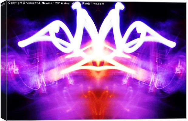 Unique Abstract Light Art Canvas Print by Vincent J. Newman