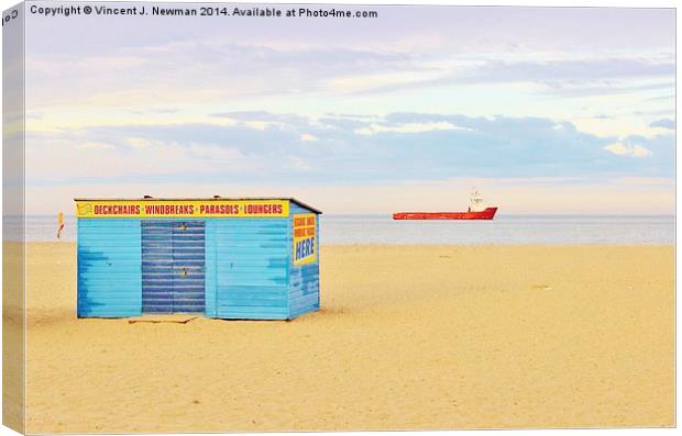 Great Yarmouth Beach, England Canvas Print by Vincent J. Newman