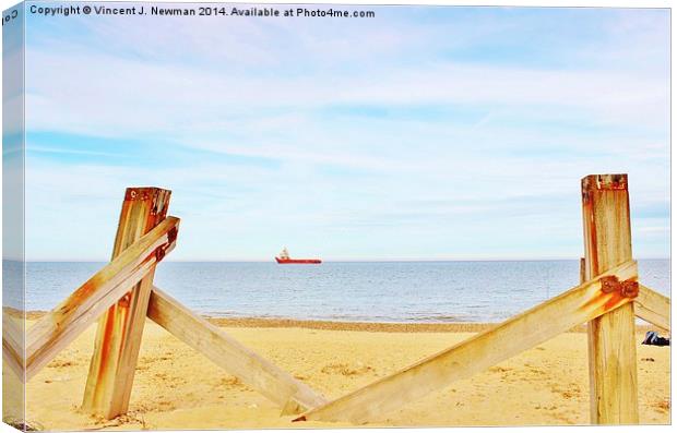 Great Yarmouth Beach, England Canvas Print by Vincent J. Newman