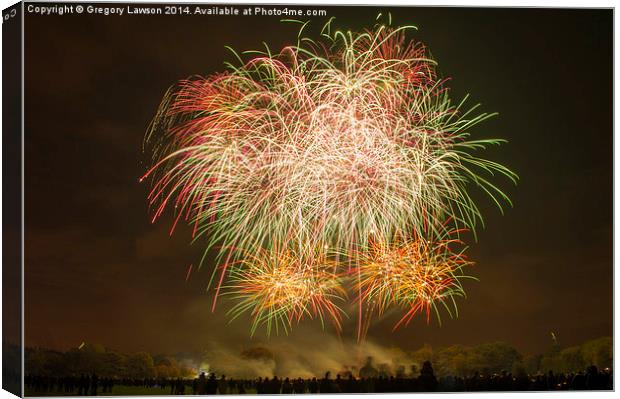 Fireworks #4 Canvas Print by Gregory Lawson
