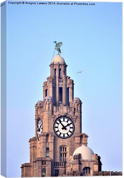 Liver Bird Building Canvas Print by Gregory Lawson