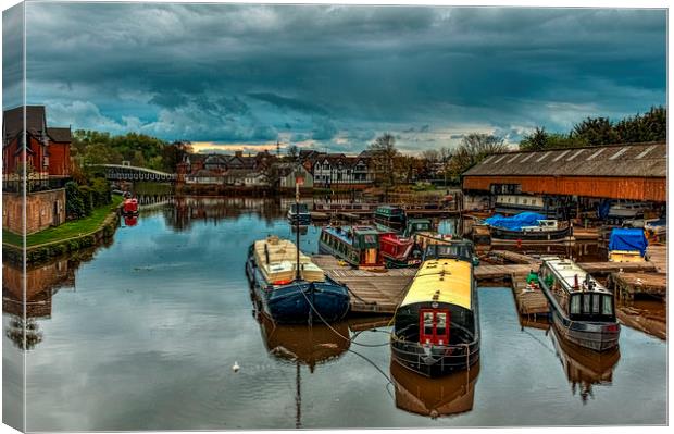 The old Northwich Marina Canvas Print by Mike Janik