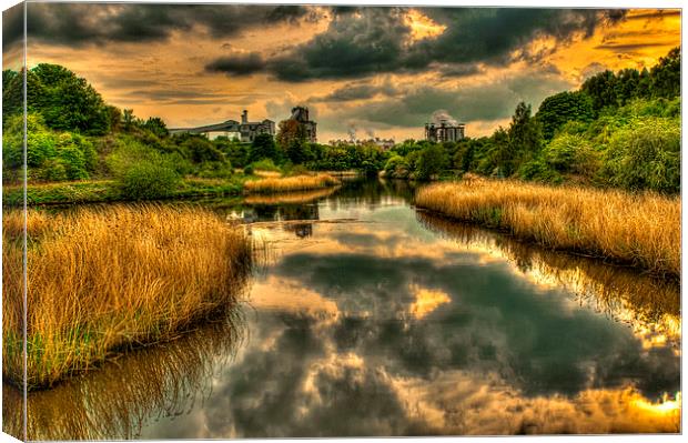 River Weaver Northwich Canvas Print by Mike Janik