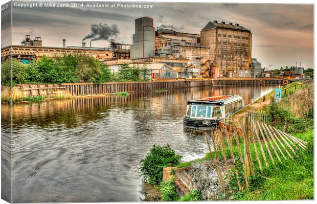Industrial River Weaver Canvas Print by Mike Janik