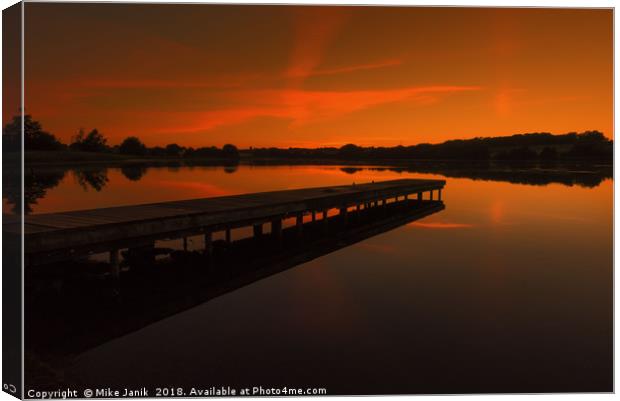 Pickmere Lake Cheshire Canvas Print by Mike Janik