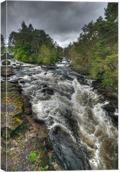 The Falls Of Dochart Canvas Print by Mark Robson