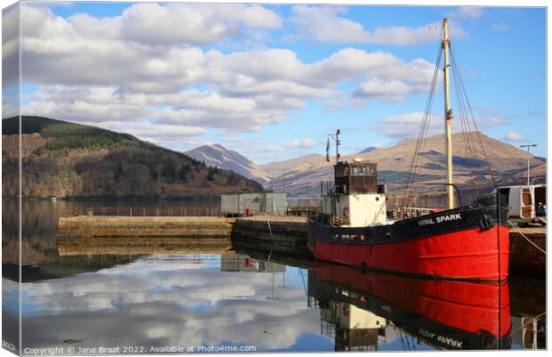 The Vital spark in Inveraray Canvas Print by Jane Braat