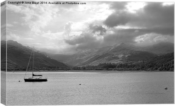 Serenity at Holy Loch Canvas Print by Jane Braat