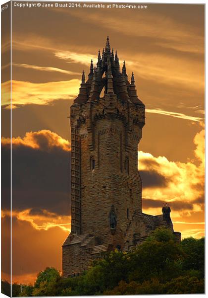 Tower of Scottish Freedom Canvas Print by Jane Braat