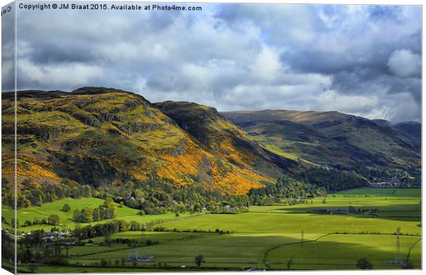 The Ochil Hills in Stirling  Canvas Print by Jane Braat