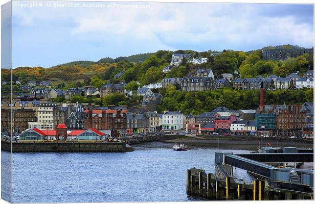 Majestic Oban Seafront Canvas Print by Jane Braat
