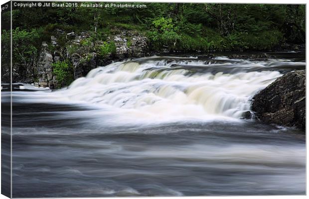 Orchy Waterfalls Canvas Print by Jane Braat