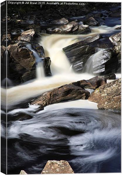 Majestic Waterfall in Glen Orchy Canvas Print by Jane Braat