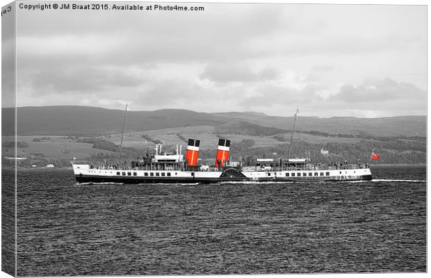 Majestic PS Waverley Cutting Through the Firth of  Canvas Print by Jane Braat
