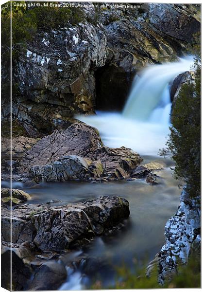 The River Coupall Waterfall  Canvas Print by Jane Braat