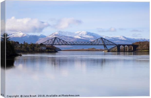 A mesmerizing view of Connel Bridge and Loch Etive Canvas Print by Jane Braat