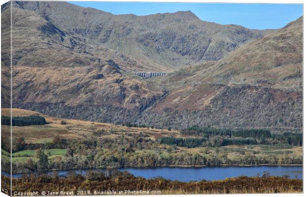 The Cruachan Dam Canvas Print by Jane Braat