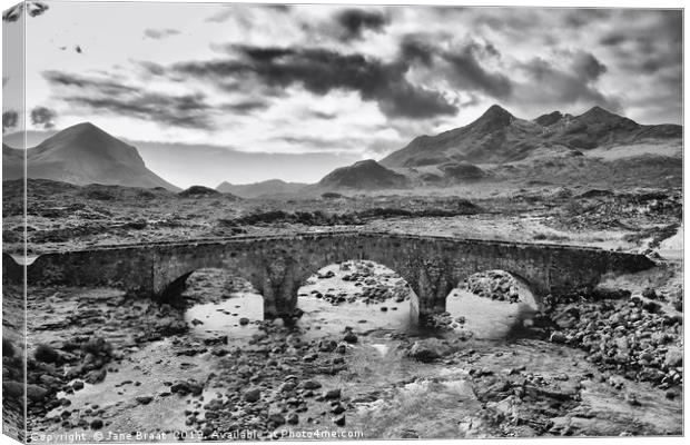 Beauty of the Black Cuillin Mountains Canvas Print by Jane Braat