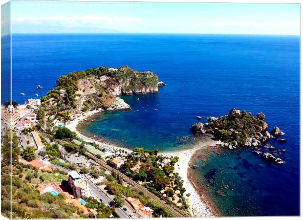 Isola Bella Sicily Canvas Print by Gwion Healy