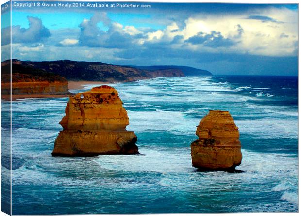 Twelve Apostles Canvas Print by Gwion Healy