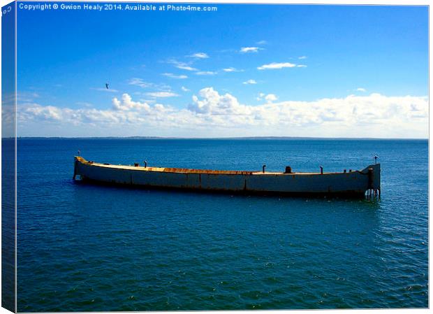 Rusty old Boat Canvas Print by Gwion Healy